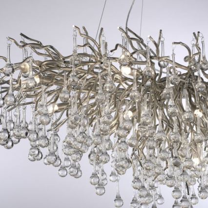 Paul Neuhaus 2031-55 - Luster na sajli ICICLE 15xG9/40W/230V 75x150 cm sjajni hrom