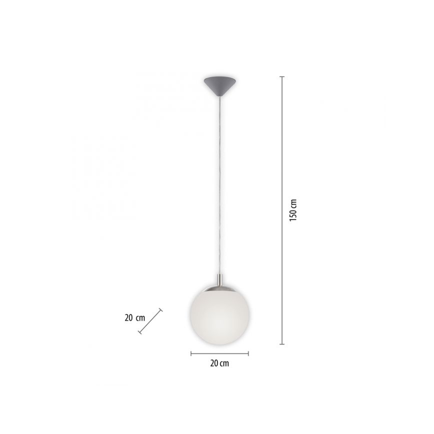 Paul Neuhaus 2072-55 - Luster na sajli BOLO 1xE27/60W/230V, prečnik 20 cm