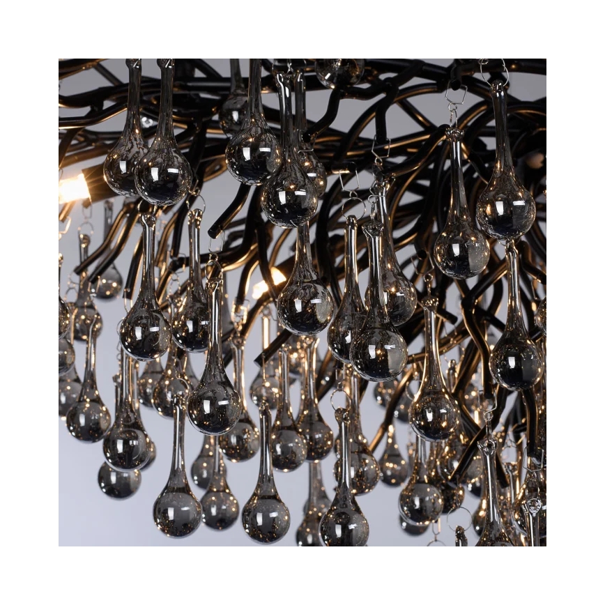 Paul Neuhaus 2192-18 - Luster na sajli ICICLE 10xG9/40W/230V 50x100 cm crna