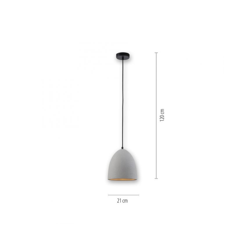 Paul Neuhaus 2231-22 - Viseći luster ETON na sajli 1xE27/40W/230V beton