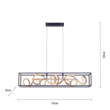 Paul Neuhaus 2416-18 - LED prigušiva luster na sajli SELINA 4xLED/10,2W/230V