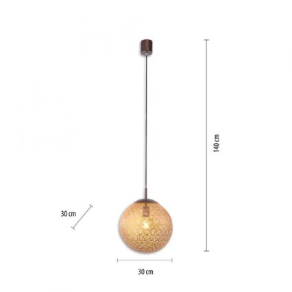 Paul Neuhaus 2420-48 - Luster na sajli GRETA 1xE27/60W/230V, prečnik 30 cm