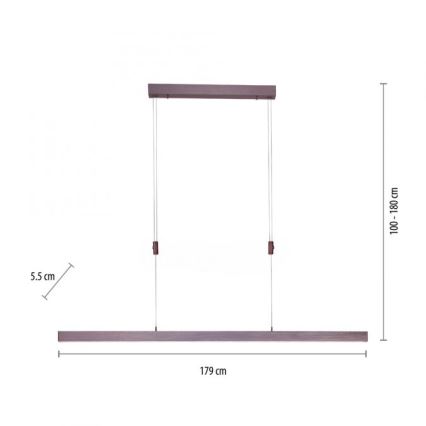 Paul Neuhaus 2568-24 - LED prigušiva luster na sajli ADRIANA LED/14W/230V 2700-5000K