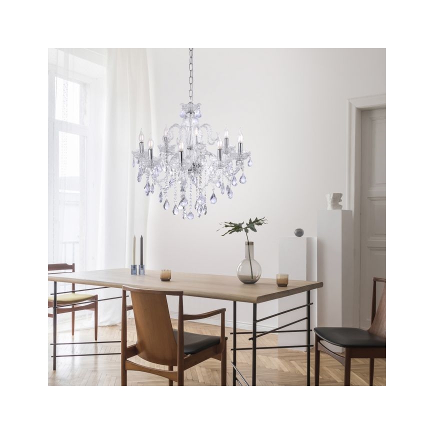 Paul Neuhaus 3081-00 - Kristalni luster na lancu GRACIA 8xE14/40W/230V