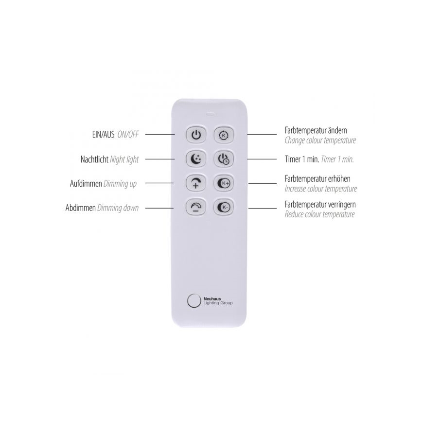 Paul Neuhaus 319-18 - LED stojeća lampa HULA, prigušiva, LED/21,5W/230V 2700-5000K + daljinski upravljač