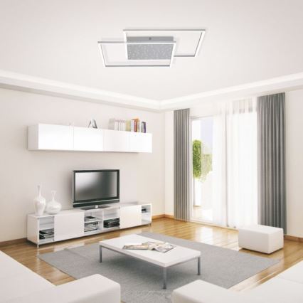 Paul Neuhaus 6024-55 - LED prigušiva prislonjen luster YUKI LED/49W/230V + daljinski upravljač