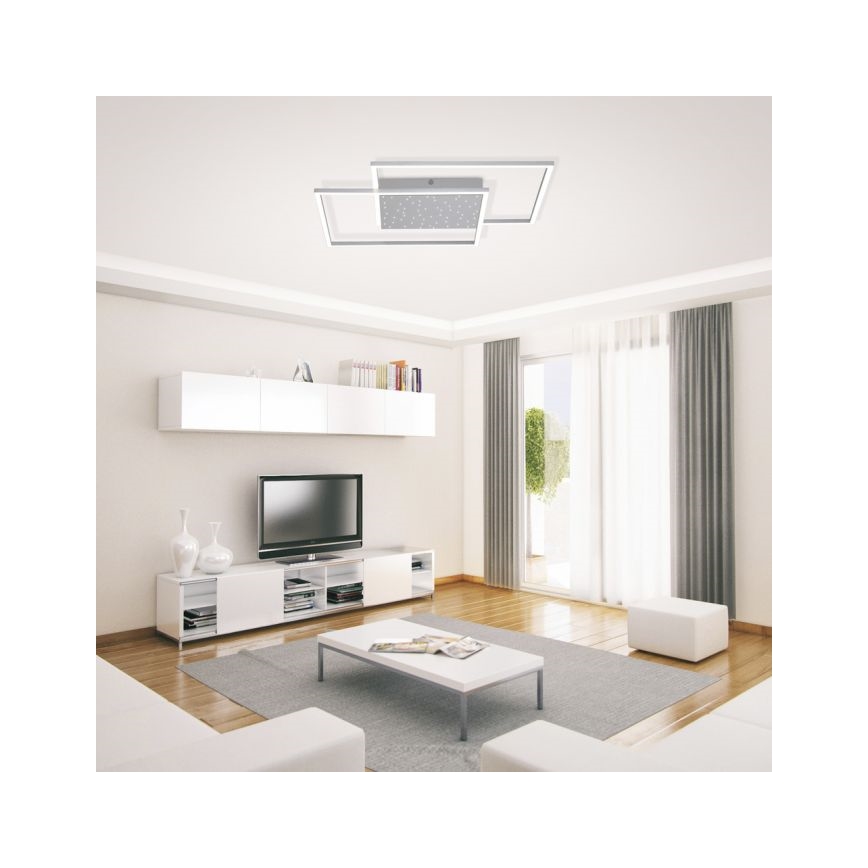 Paul Neuhaus 6024-55 - LED prigušiva prislonjen luster YUKI LED/49W/230V + daljinski upravljač