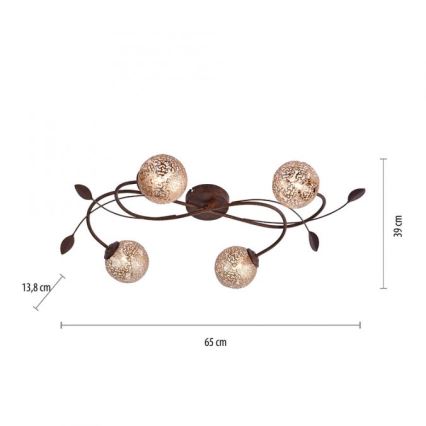 Paul Neuhaus 6395-48 - Plafonski luster GRETA 4xG9/40W/230V