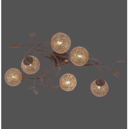 Paul Neuhaus 6398-48 - Plafonski luster GRETA 6xG9/40W/230V