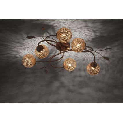 Paul Neuhaus 6398-48 - Plafonski luster GRETA 6xG9/40W/230V