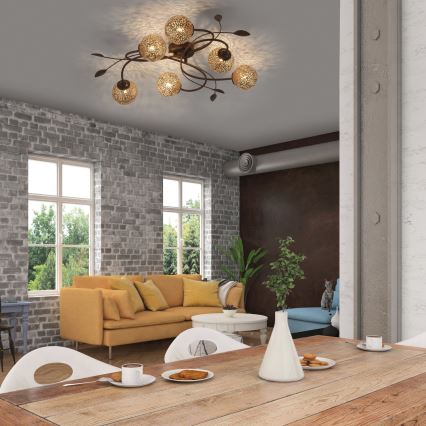 Paul Neuhaus 6398-48 - Plafonski luster GRETA 6xG9/40W/230V