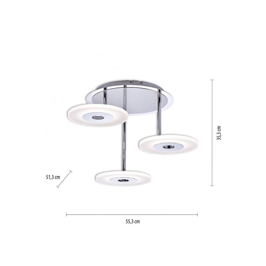Paul Neuhaus 6446-55 - LED prigušiva plafonski luster ADALI 3xLED/13W/230V