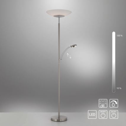 Paul Neuhaus 655-55 - LED prigušiva stojeća lampa ALFRED LED/28W+LED/4W/230V sjajni hrom