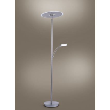Paul Neuhaus 673-55 - LED prigušiva podna lampa ARTUR 2xLED/21W/230V+LED/6W sjajni hrom