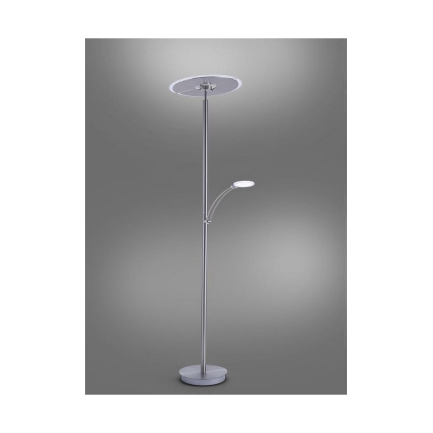 Paul Neuhaus 673-55 - LED prigušiva podna lampa ARTUR 2xLED/21W/230V+LED/6W sjajni hrom