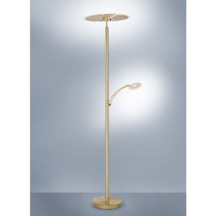 Paul Neuhaus 673-60 - LED prigušiva podna lampa ARTUR 2xLED/21W/230V+LED/6W zlatna