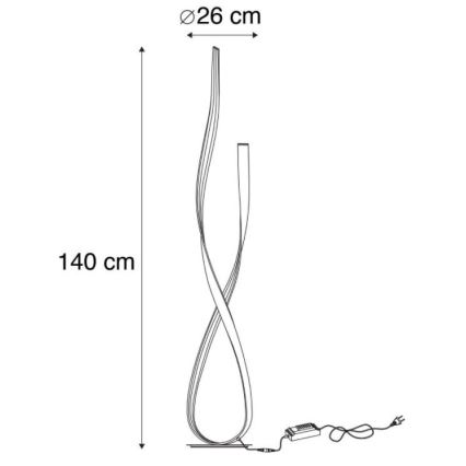 Paul Neuhaus 720-48 - LED prigušiva stojeća lampa LINDA LED/27W/230V