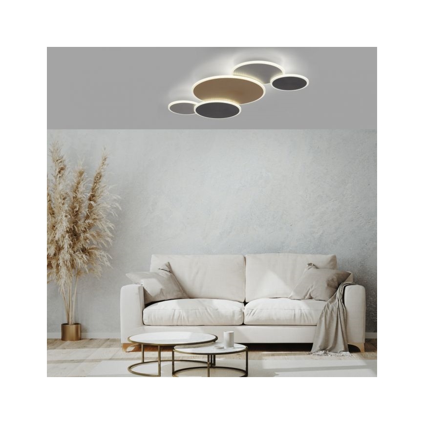 Paul Neuhaus 8008-70 - LED prigušiva plafonska lampa Q-PIATO LED/49W/230V 2700-5000K Wi-Fi + daljinski upravljač