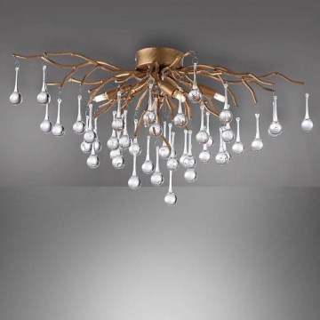 Paul Neuhaus 8090-11 - Plafonski luster ICICLE 4xG9/40W/230V 30x60 cm mesing