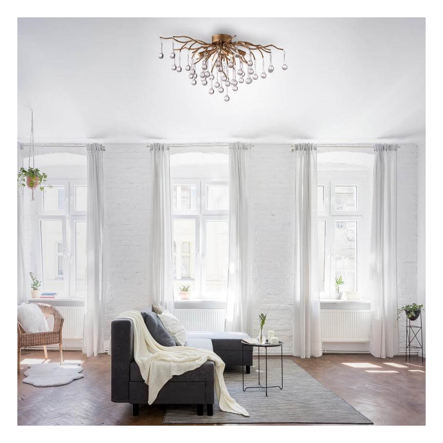 Paul Neuhaus 8090-11 - Plafonski luster ICICLE 4xG9/40W/230V 30x60 cm mesing