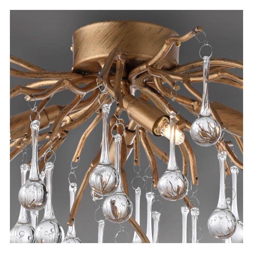 Paul Neuhaus 8090-11 - Plafonski luster ICICLE 4xG9/40W/230V 30x60 cm mesing