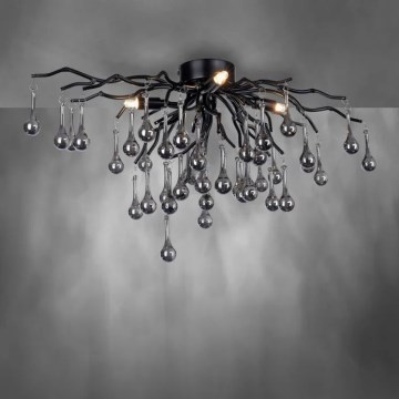 Paul Neuhaus 8090-18 - plafonski luster ICICLE 4xG9/40W/230V 30x60 cm crna