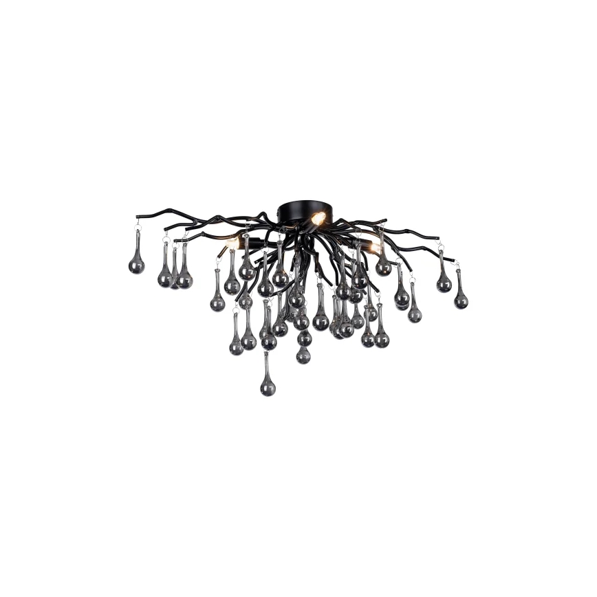 Paul Neuhaus 8090-18 - plafonski luster ICICLE 4xG9/40W/230V 30x60 cm crna
