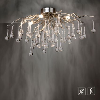 Paul Neuhaus 8090-55 - Prisadni luster ICICLE 4xG9/40W/230V 30x60 cm sjajni hrom