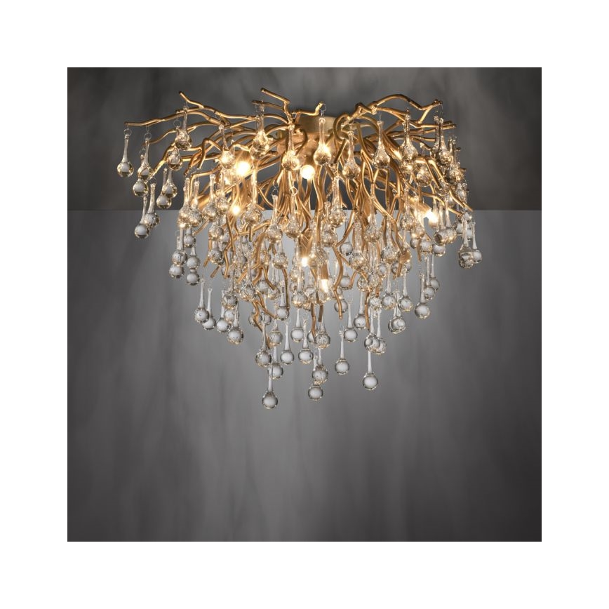 Paul Neuhaus 8091-11 - Plafonski luster ICICLE 9xG9/40W/230V prečnik 50 cm mesing