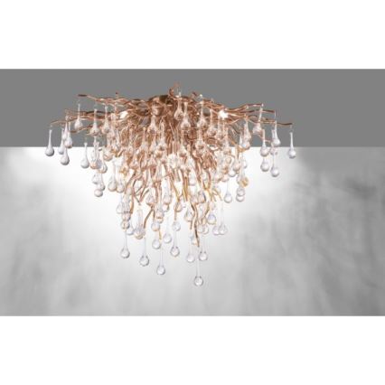 Paul Neuhaus 8091-11 - Plafonski luster ICICLE 9xG9/40W/230V prečnik 50 cm mesing