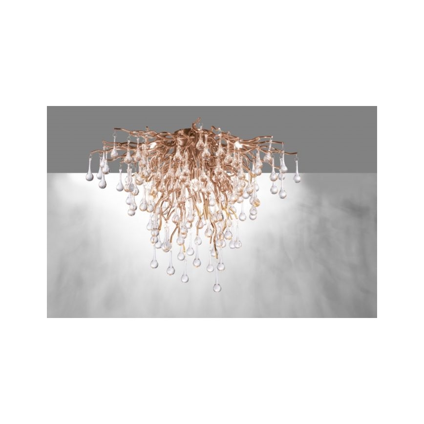 Paul Neuhaus 8091-11 - Plafonski luster ICICLE 9xG9/40W/230V prečnik 50 cm mesing