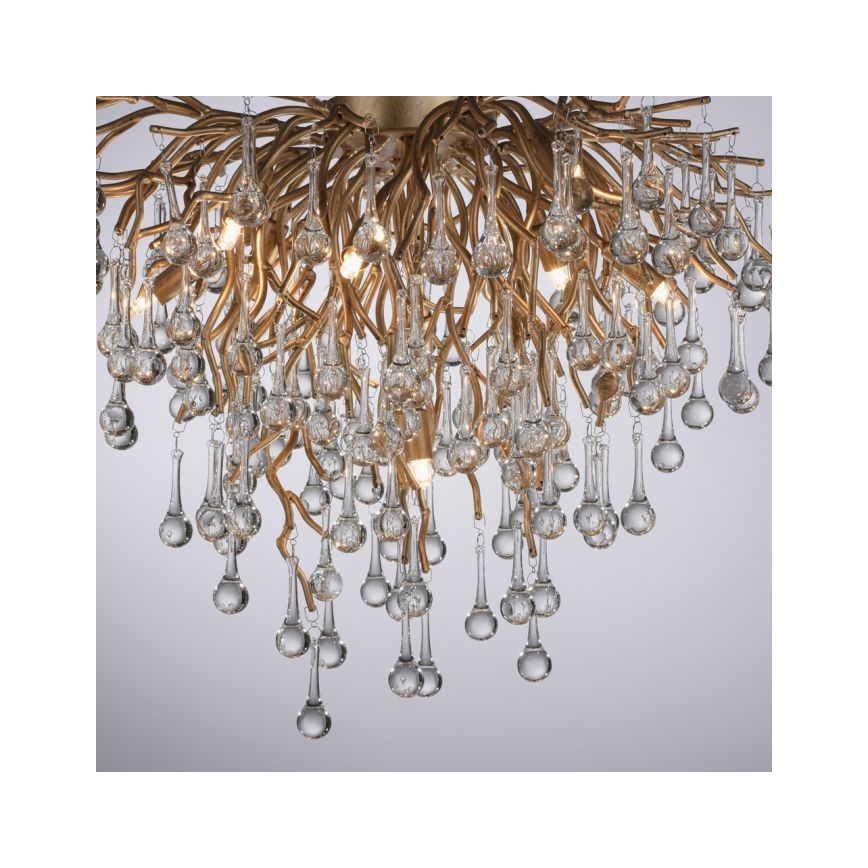 Paul Neuhaus 8091-11 - Plafonski luster ICICLE 9xG9/40W/230V prečnik 50 cm mesing