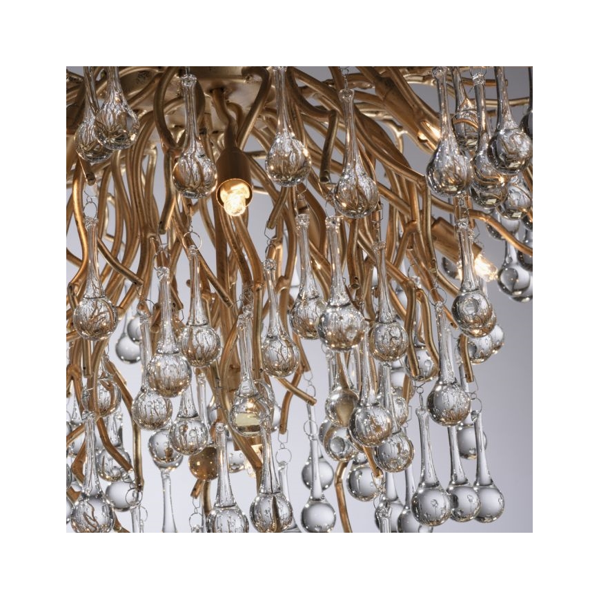 Paul Neuhaus 8091-11 - Plafonski luster ICICLE 9xG9/40W/230V prečnik 50 cm mesing