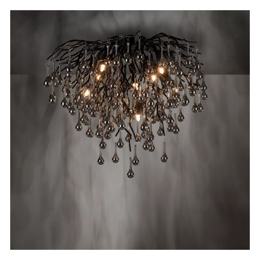 Paul Neuhaus 8091-18 - Plafonski luster ICICLE 9xG9/40W/230V, prečnik 50 cm, crne boje