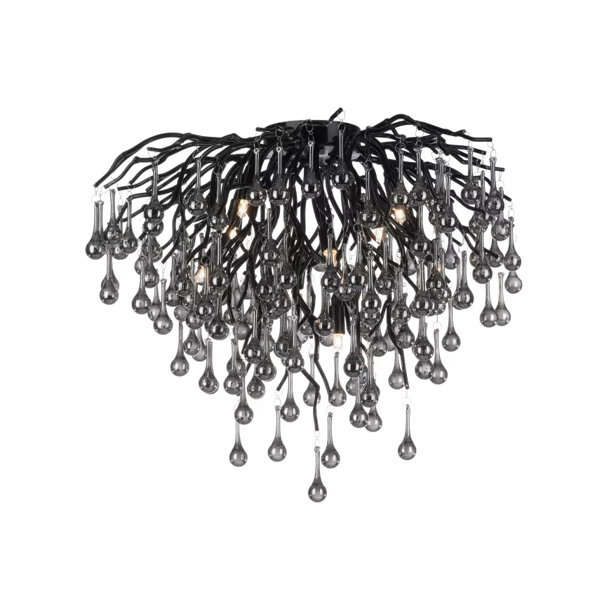 Paul Neuhaus 8091-18 - Plafonski luster ICICLE 9xG9/40W/230V, prečnik 50 cm, crne boje