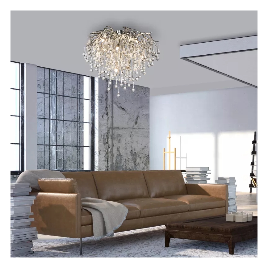 Paul Neuhaus 8091-55 - Plafonski luster ICICLE 9xG9/40W/230V prečnik 50 cm sjajni hrom