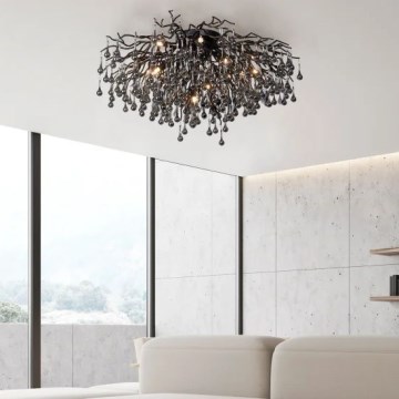 Paul Neuhaus 8092-18 - Plafonski luster ICICLE 14xG9/40W/230V, prečnik 100 cm, crna