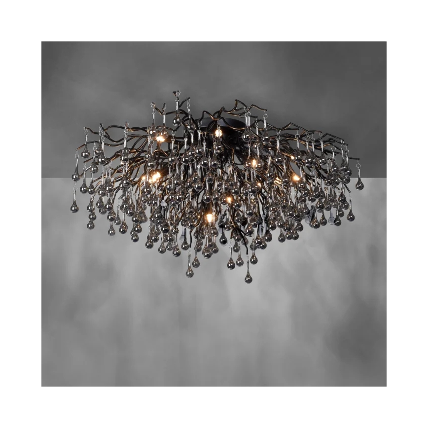 Paul Neuhaus 8092-18 - Plafonski luster ICICLE 14xG9/40W/230V, prečnik 100 cm, crna