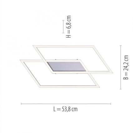 Paul Neuhaus 8192-55 - LED prigušiva plafonska lampa INIGO 2xLED/12W/230V