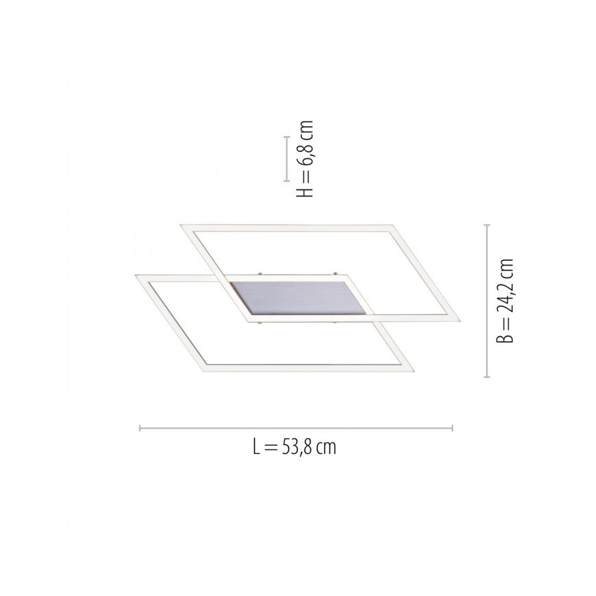Paul Neuhaus 8192-55 - LED prigušiva plafonska lampa INIGO 2xLED/12W/230V