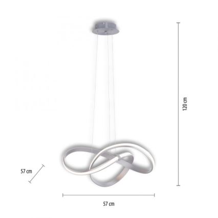 Paul Neuhaus 8291-55 - LED prigušiva luster na sajli MELINDA LED/30W/230V
