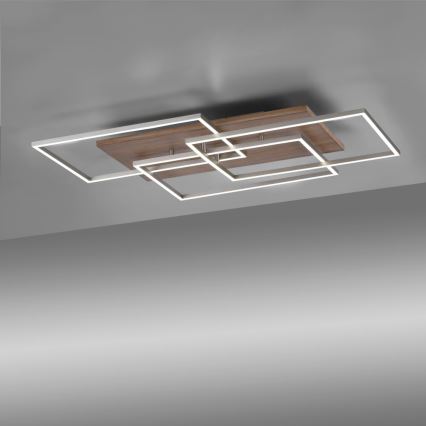 Paul Neuhaus 8330-79 - LED prigušiva plafonski luster PALMA 3xLED/12W/230V borovina + daljinski upravljač