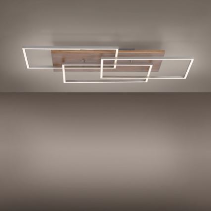 Paul Neuhaus 8330-79 - LED prigušiva plafonski luster PALMA 3xLED/12W/230V borovina + daljinski upravljač