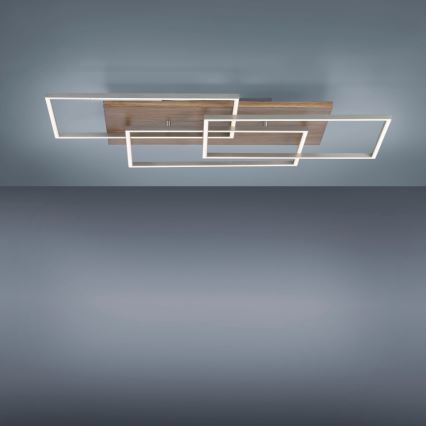 Paul Neuhaus 8330-79 - LED prigušiva plafonski luster PALMA 3xLED/12W/230V borovina + daljinski upravljač