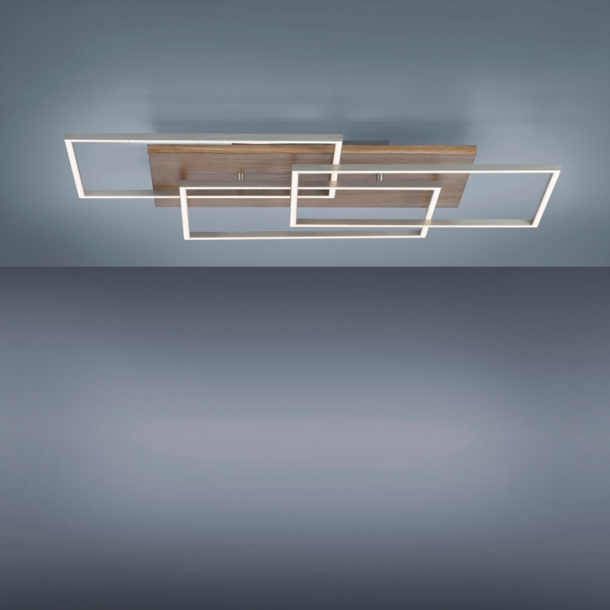 Paul Neuhaus 8330-79 - LED prigušiva plafonski luster PALMA 3xLED/12W/230V borovina + daljinski upravljač