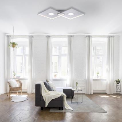 Paul Neuhaus 8378-55 - LED prigušiva plafonska svetiljka AMARA LED/45W/230V sjajni hrom + daljinski upravljač