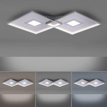 Paul Neuhaus 8378-55 - LED prigušiva plafonska svetiljka AMARA LED/45W/230V sjajni hrom + daljinski upravljač