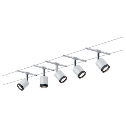 Paulmann 3981 - SET 5x LED/4W Kompletan sajlni sistem TUBE 230V mat hrom/crna