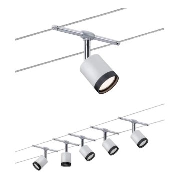 Paulmann 3981 - SET 5x LED/4W Kompletan sajlni sistem TUBE 230V mat hrom/crna