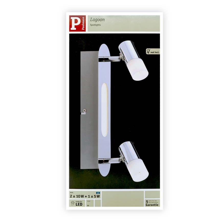 Paulmann 66647 - LED spot svetiljka 2xG9/10W/230V + LED/5W